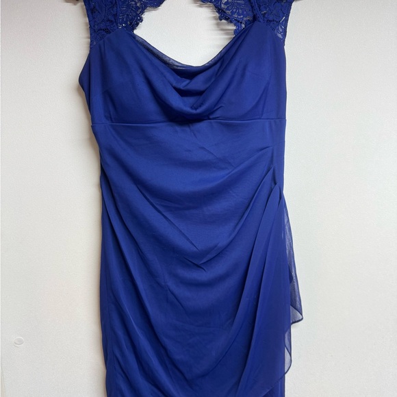 Xscape Dresses & Skirts - Xscape Royal Blue Lace Mini Dress